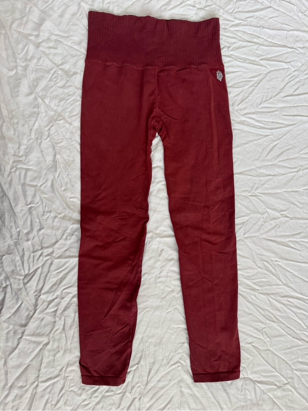 Free People High-Waist Burgundy Leggings